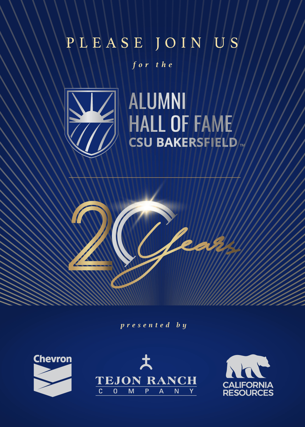 Save the Date for the 20th Anniversary CSUB Alumni Hall of Fame — February 26, 2026