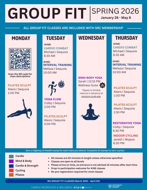 Group Fit Full Schedule