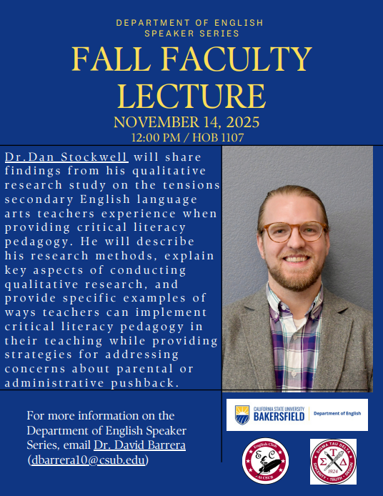 A picture of Fall Faculty Lecture flyer