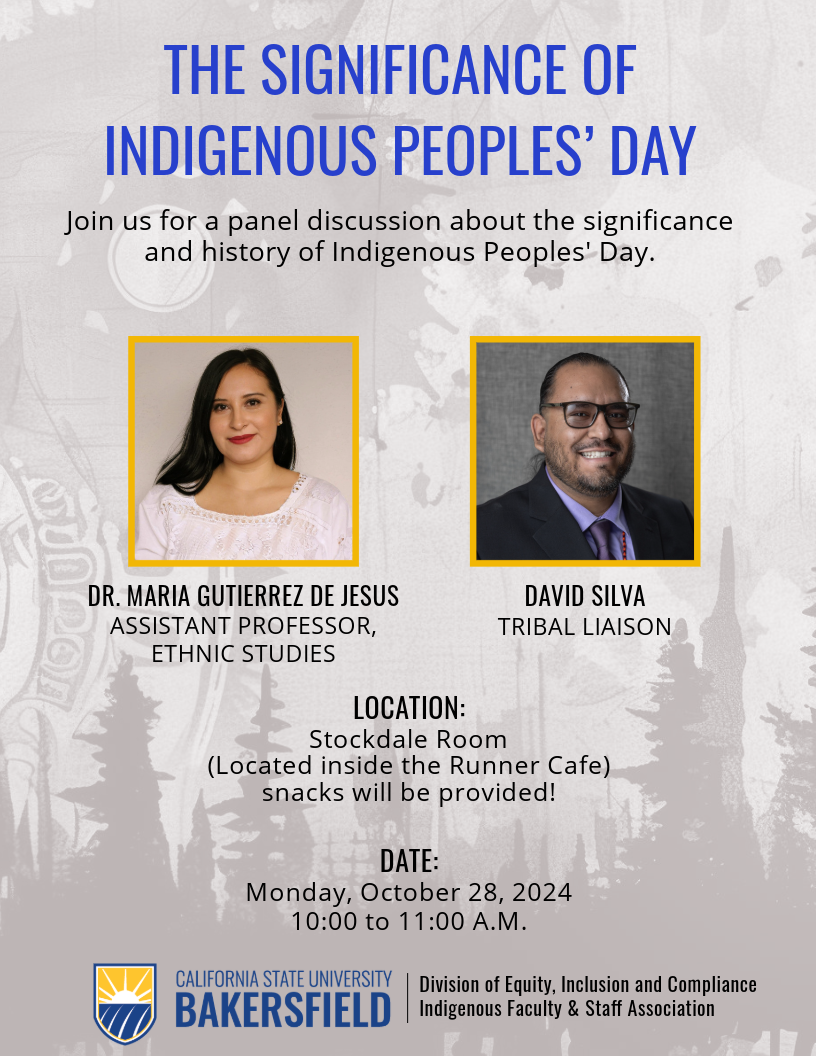 Indigenous Peoples' Day 2024 Flyer for Indigenous Peoples' Day Event