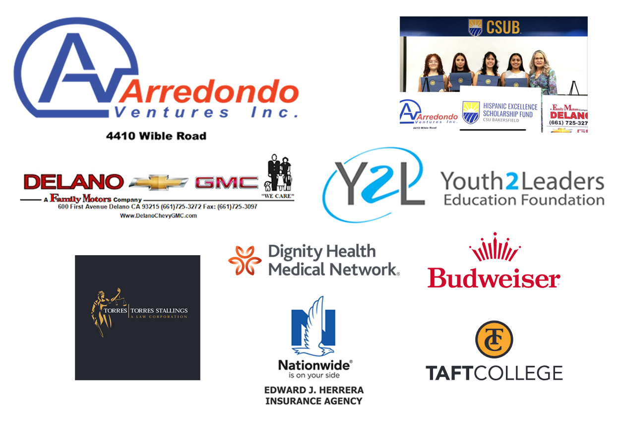 2025 Sponsors for HESF: Arredondo Ventures, Delano Family Motors, Youth 2 Leaders, Dignity Health, Budweiser, Nationwide Insurance, Taft College