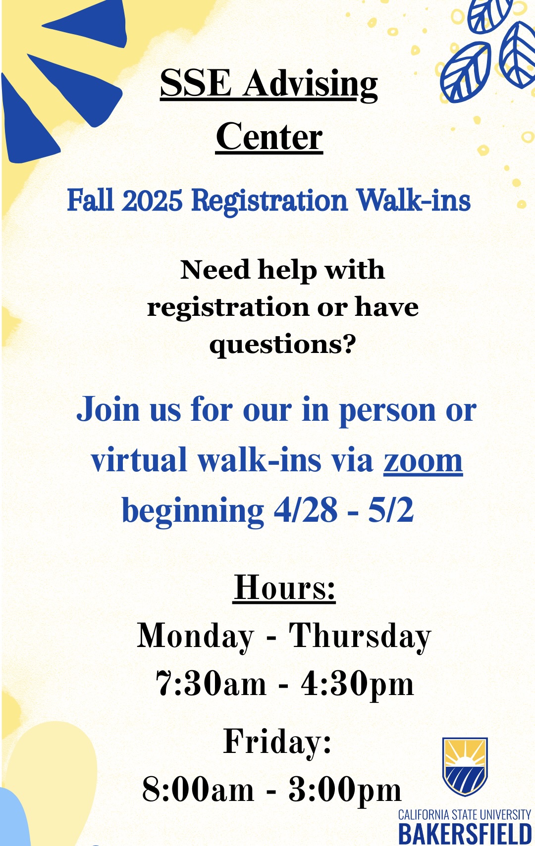 fall 2025 registration flyer